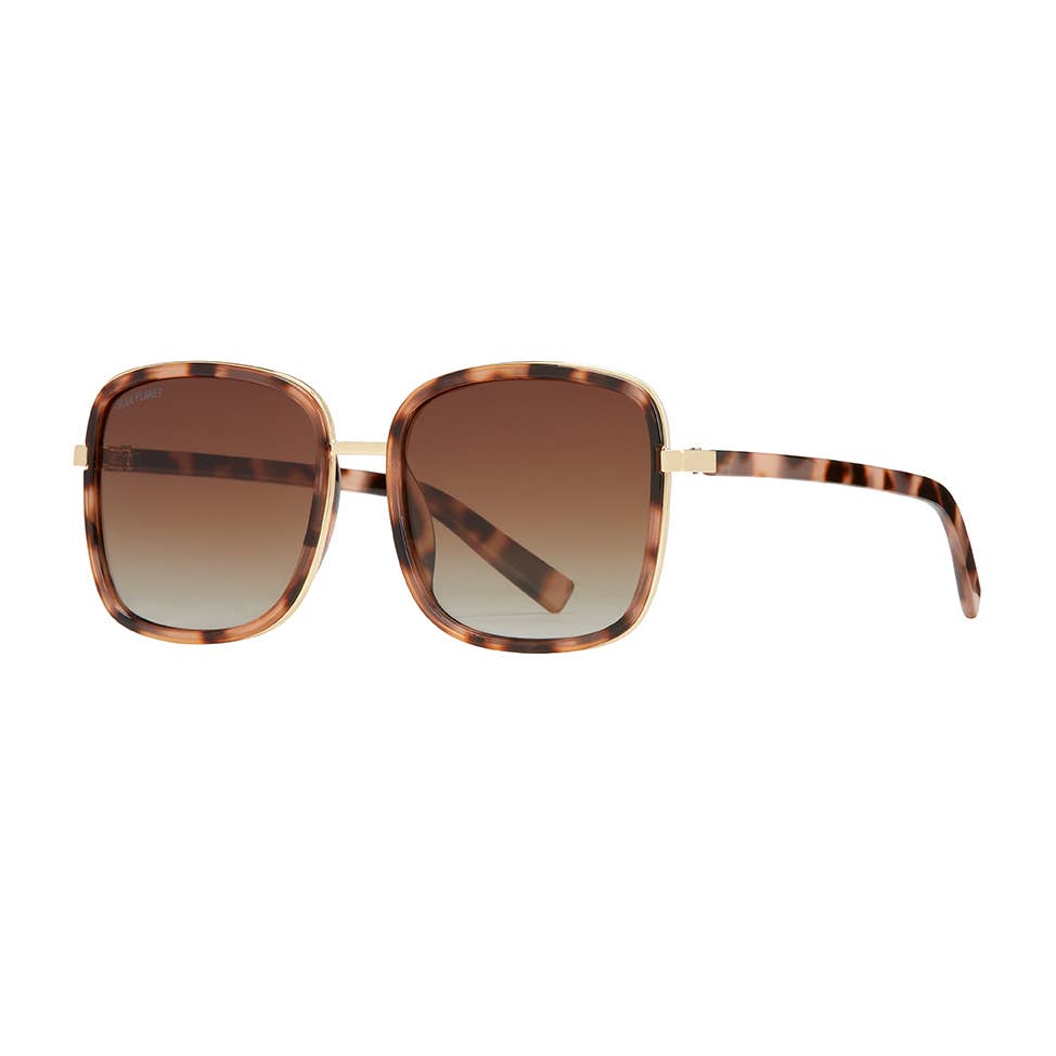 Brynne -  Ivory Tortoise/Gold/ Gradient Brown Polarized