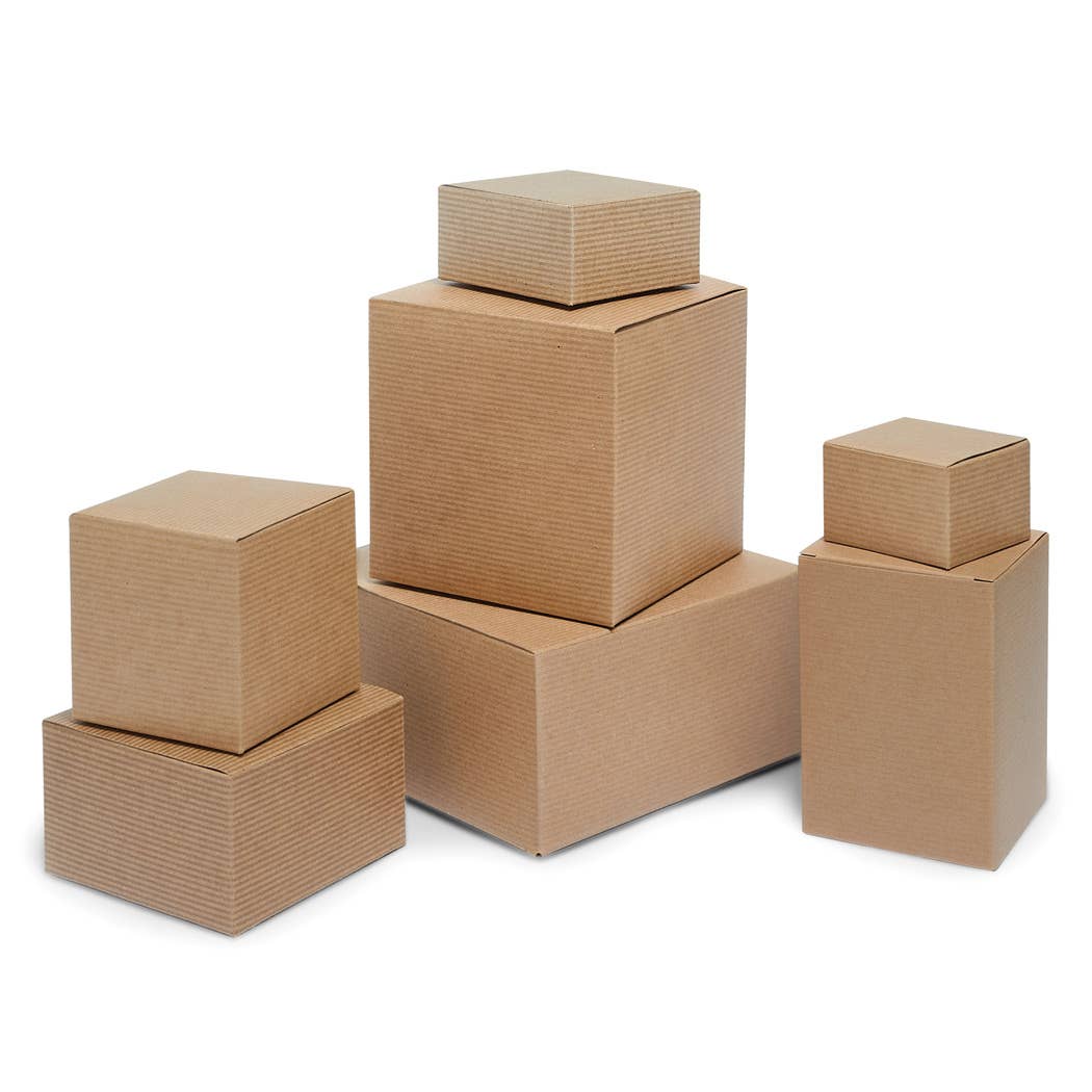 Recycled Brown Kraft Gift Boxes: 100 Pack / Assortment