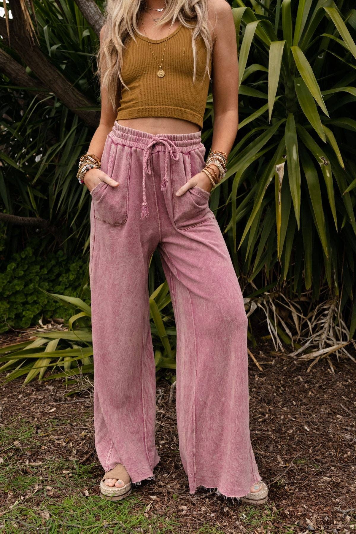 Robin Wide Leg:Mauve: M