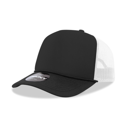 Decky 6025 - Mid Profile, 5 Panel Foam Trucker Hat - 6025