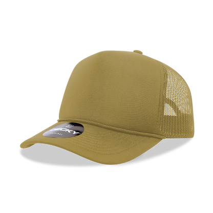 Decky 6025 - Mid Profile, 5 Panel Foam Trucker Hat - 6025