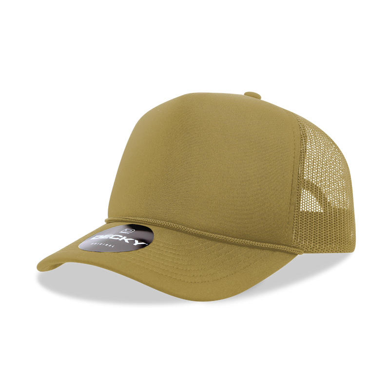 Decky 6025 - Mid Profile, 5 Panel Foam Trucker Hat - 6025