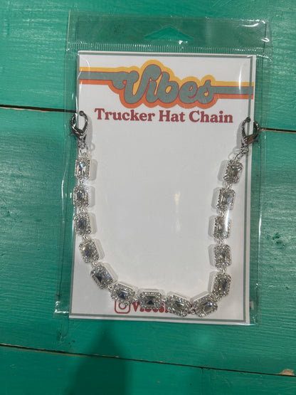 Large Rhinestone Studded Trucker Hat Chain |Hat Bar| Sparkle