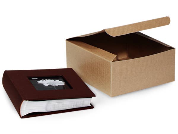 Recycled Brown Kraft Gift Boxes: 100 Pack / 9x4.5x4.5"