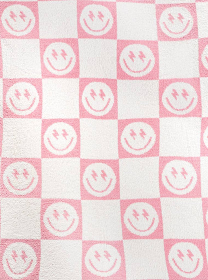 Pink Bolt Smile Blanket