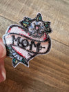 Mom Heart, Mom Iron on Trucker Hat Patch