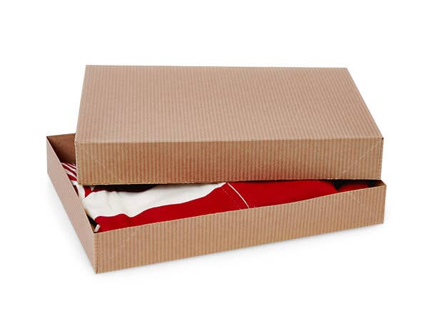 Recycled Brown Kraft Apparel Boxes: 100 Pack / 15x9.5x2"