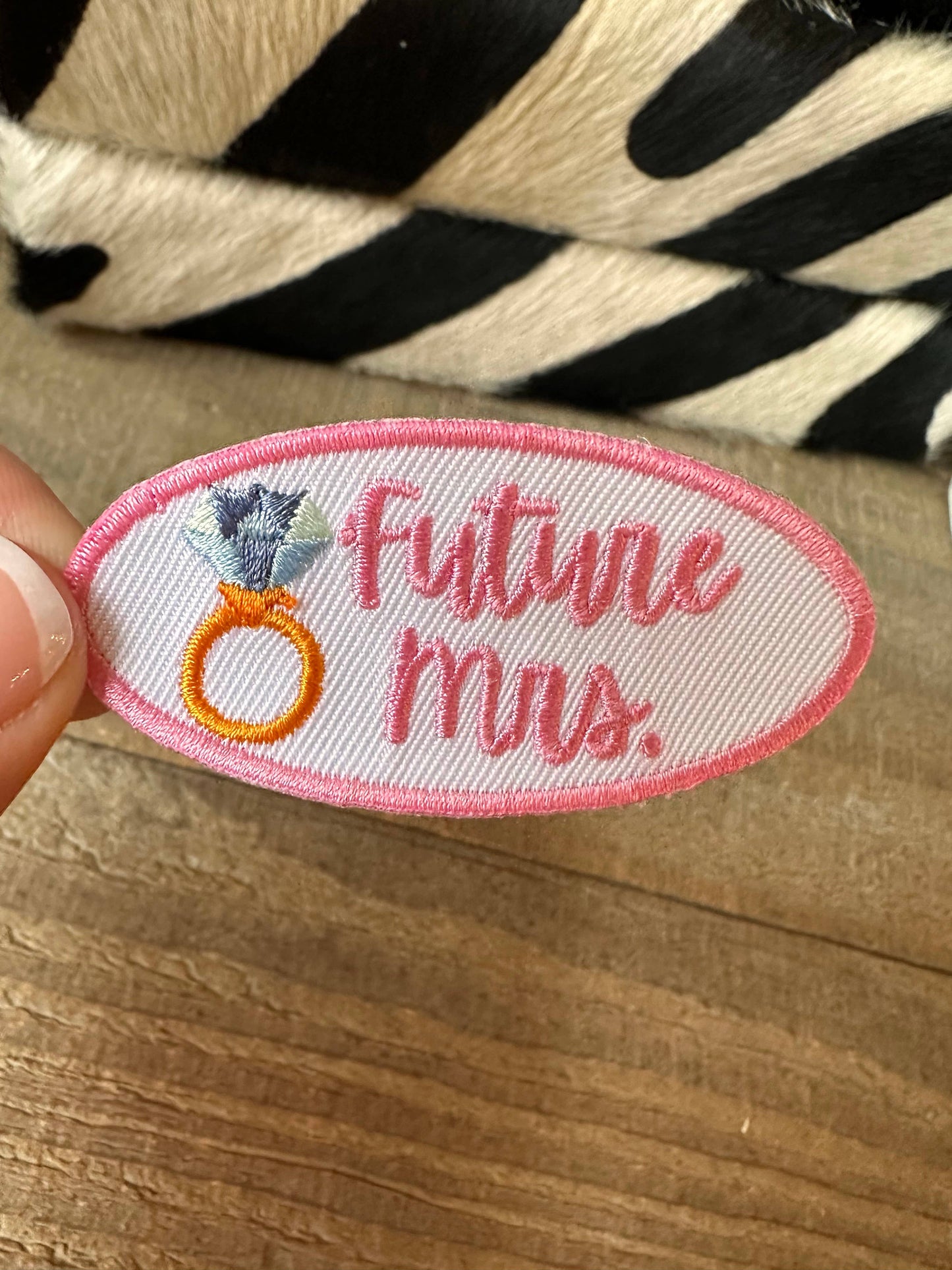 Future Mrs w/ring, wedding Patch, bridal patch, ring patch