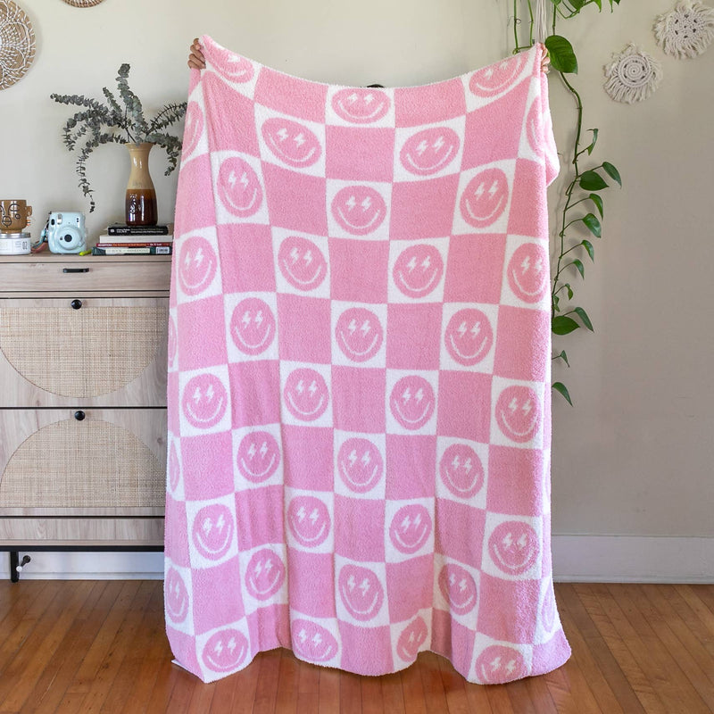 Pink Bolt Smile Blanket