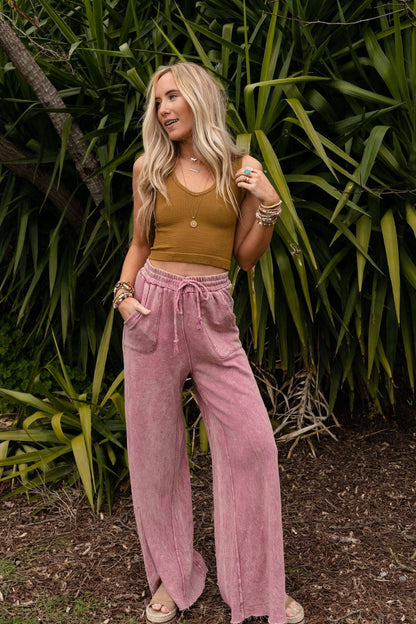 Robin Wide Leg:Mauve: M