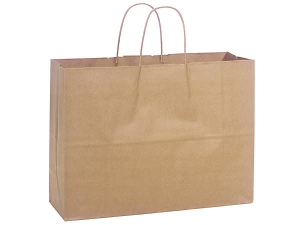 Brown Kraft Paper Shopping Bags: Cub 8x4.75x10" / 250 Pack