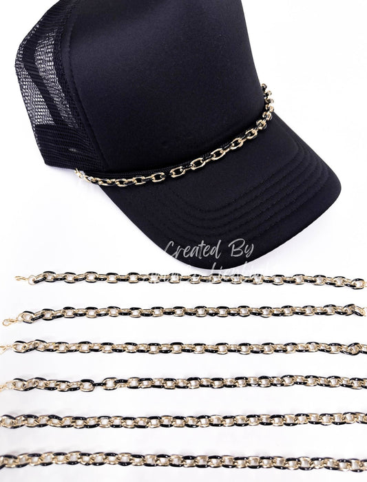 Black links trucker hat chain accessories chain for hats