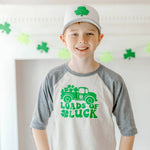 Shamrock Patch St. Patrick's Day Trucker Hat - Gray/White