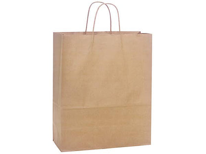 Brown Kraft Paper Shopping Bags: Cub 8x4.75x10" / 250 Pack