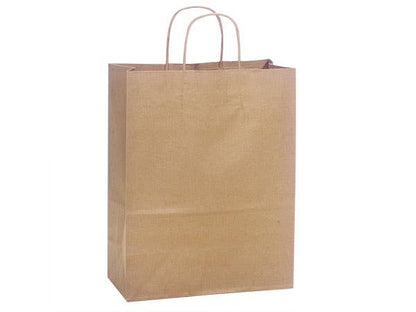 Brown Kraft Paper Shopping Bags: Cub 8x4.75x10" / 250 Pack