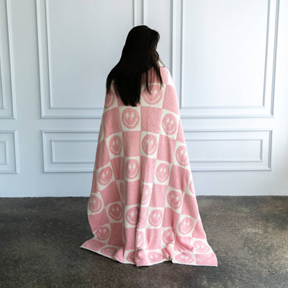 Pink Bolt Smile Blanket