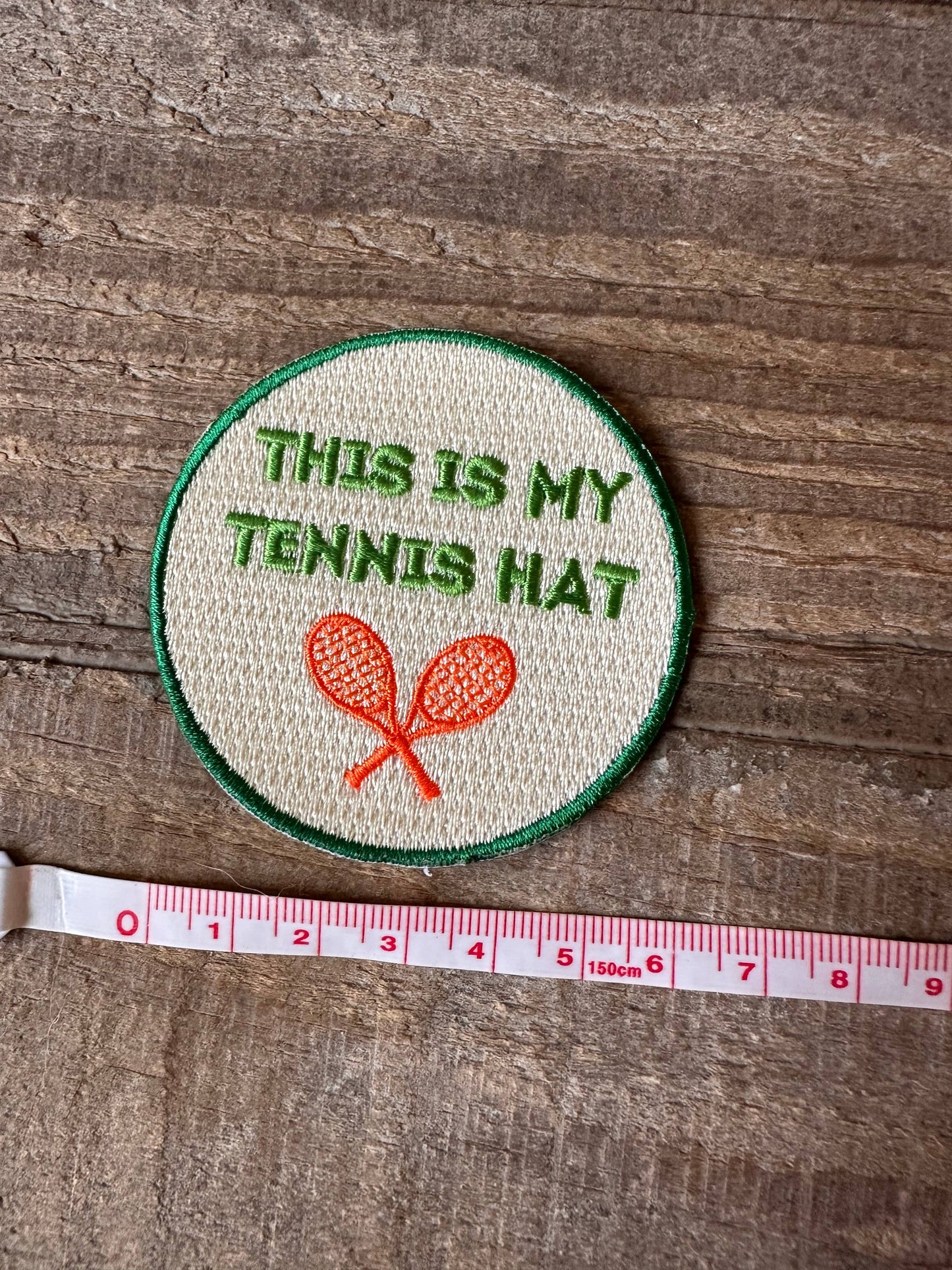 This is my Tennis Hat, Tennis Iron on Hat Patch