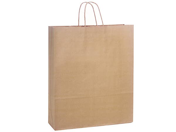 Brown Kraft Paper Shopping Bags: Cub 8x4.75x10" / 250 Pack