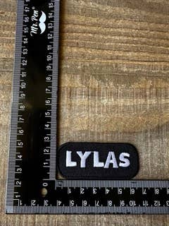 Lylas White on Black Trucker patch Cute hat patch 