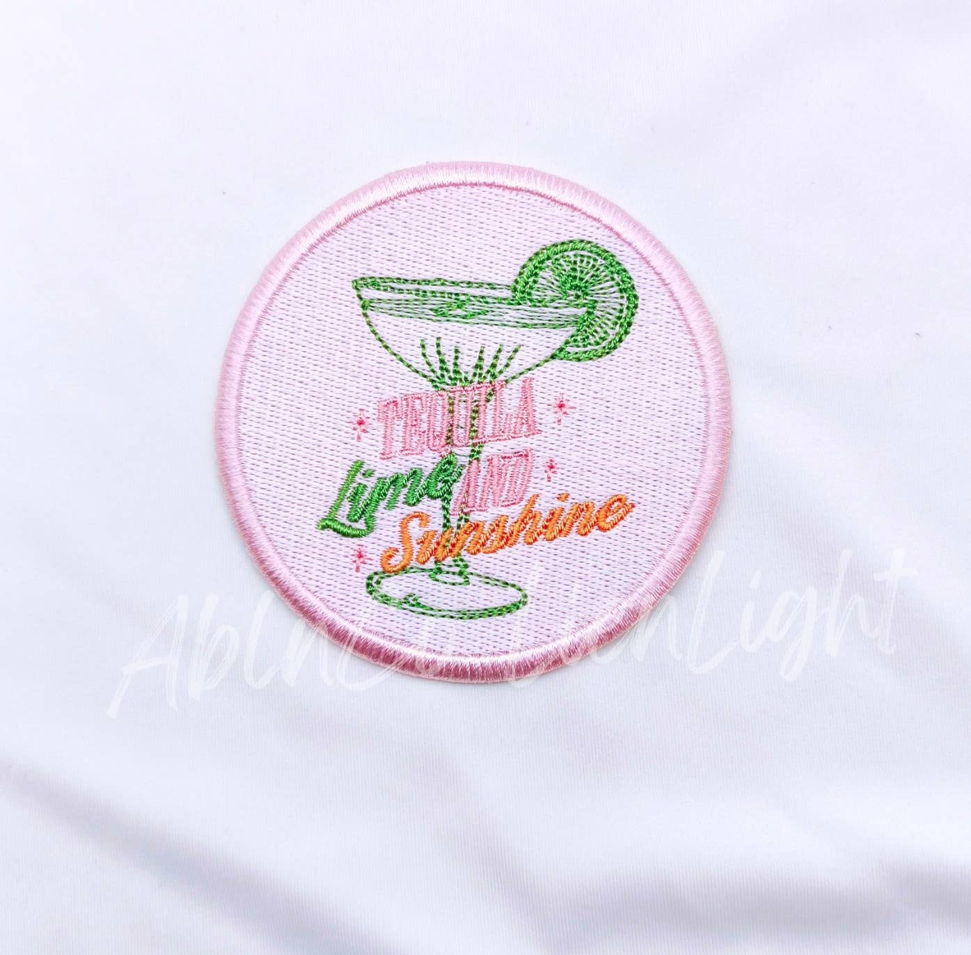 Tequila Lime & Sunshine preppy trucker hat iron on patch