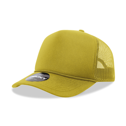 Decky 6025 - Mid Profile, 5 Panel Foam Trucker Hat - 6025