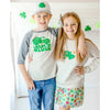 Shamrock Patch St. Patrick's Day Trucker Hat - Gray/White