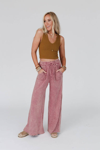 Robin Wide Leg:Mauve: L