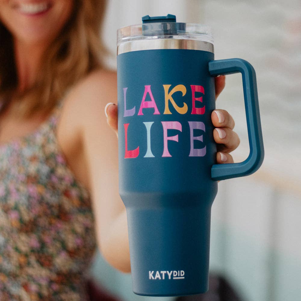 Lake Life 40 Oz Tumbler Cup w/ Handle