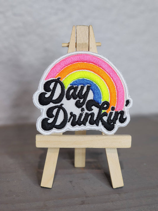 Day Drinkin Neon Embroidered Patch