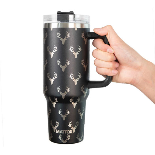 Deer All Over Black Tumbler for Men