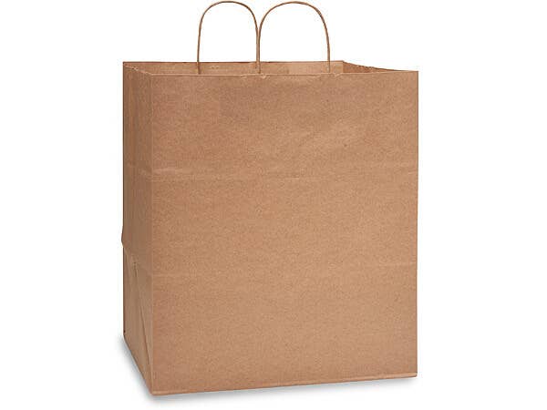 Brown Kraft Paper Shopping Bags: Cub 8x4.75x10" / 250 Pack