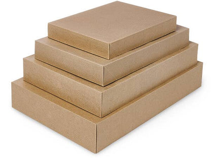 Recycled Brown Kraft Apparel Boxes: 100 Pack / 10x7x1.5"