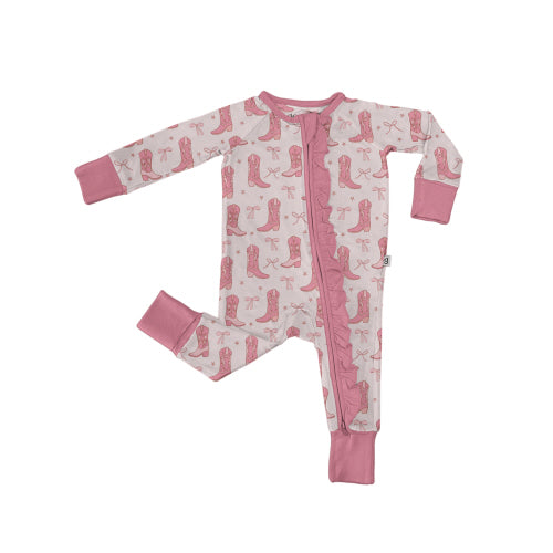 PINK BOOTS LONG SLEEVE ZIP PJ