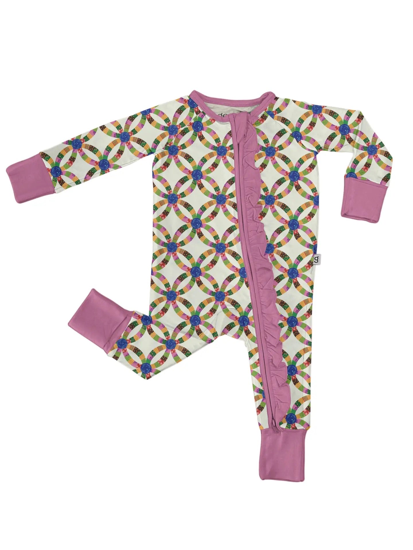 QUILT GIRL LONG SLEEVE ZIP PJ