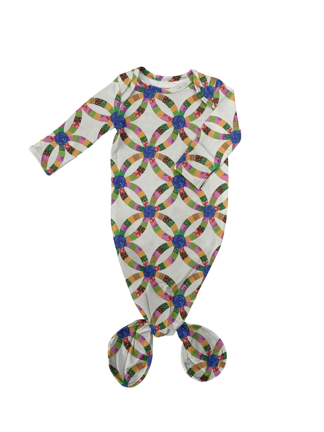 KNOTTED GOWN - GIRLS QUILT - NB