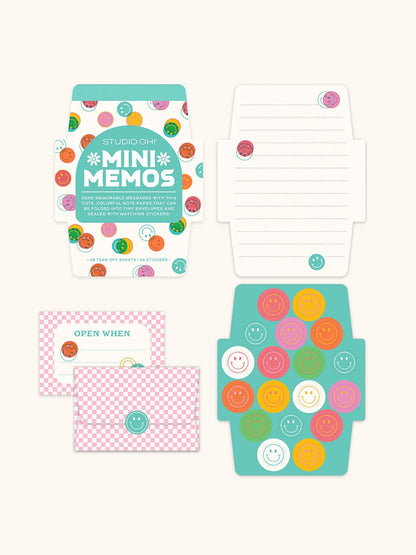 Happy Vibes Mini Memos with Stickers