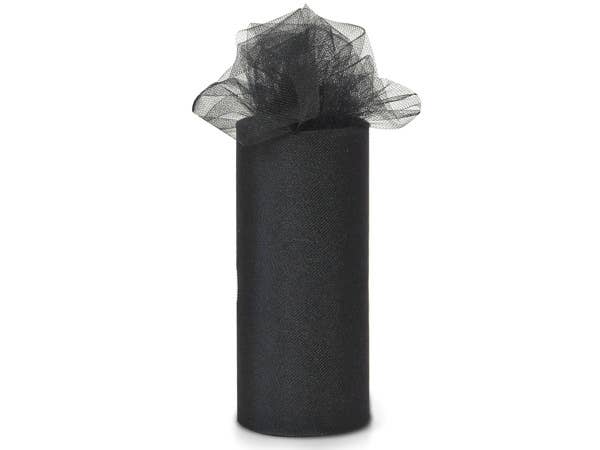 Value Color Tulle Ribbon: 1 Pack / 6"x100 yards / Black Value