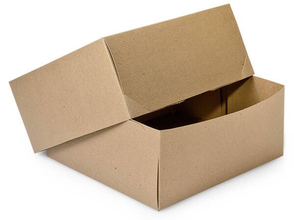 Recycled Brown Kraft Gift Boxes: 100 Pack / 9x4.5x4.5"