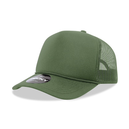 Decky 6025 - Mid Profile, 5 Panel Foam Trucker Hat - 6025