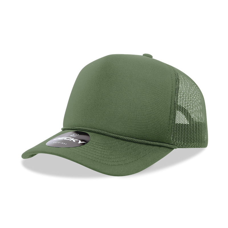 Decky 6025 - Mid Profile, 5 Panel Foam Trucker Hat - 6025