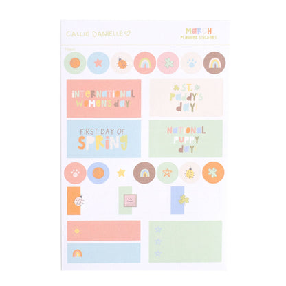 Planner Stickers - Monthly Holidays