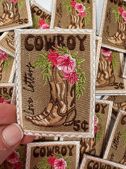 Love Letters Boot Stamp patch, cowboy, cowgirl, boot patch