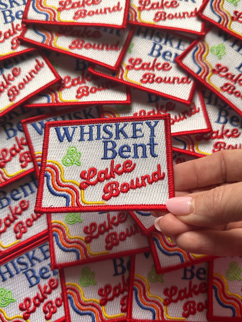 Whiskey Bent and Lake Bound Hat Patch, Vacation hat patch