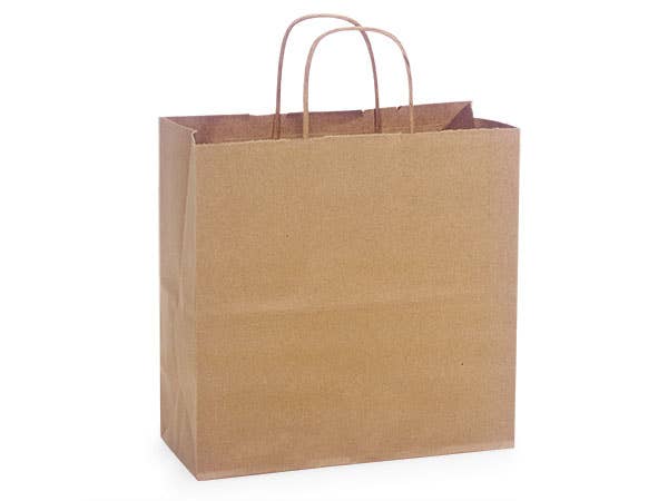 Brown Kraft Paper Shopping Bags: Cub 8x4.75x10" / 250 Pack