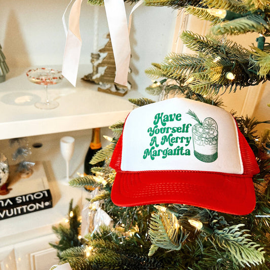 Have Yourself A Merry Margarita Holiday Trucker Hat