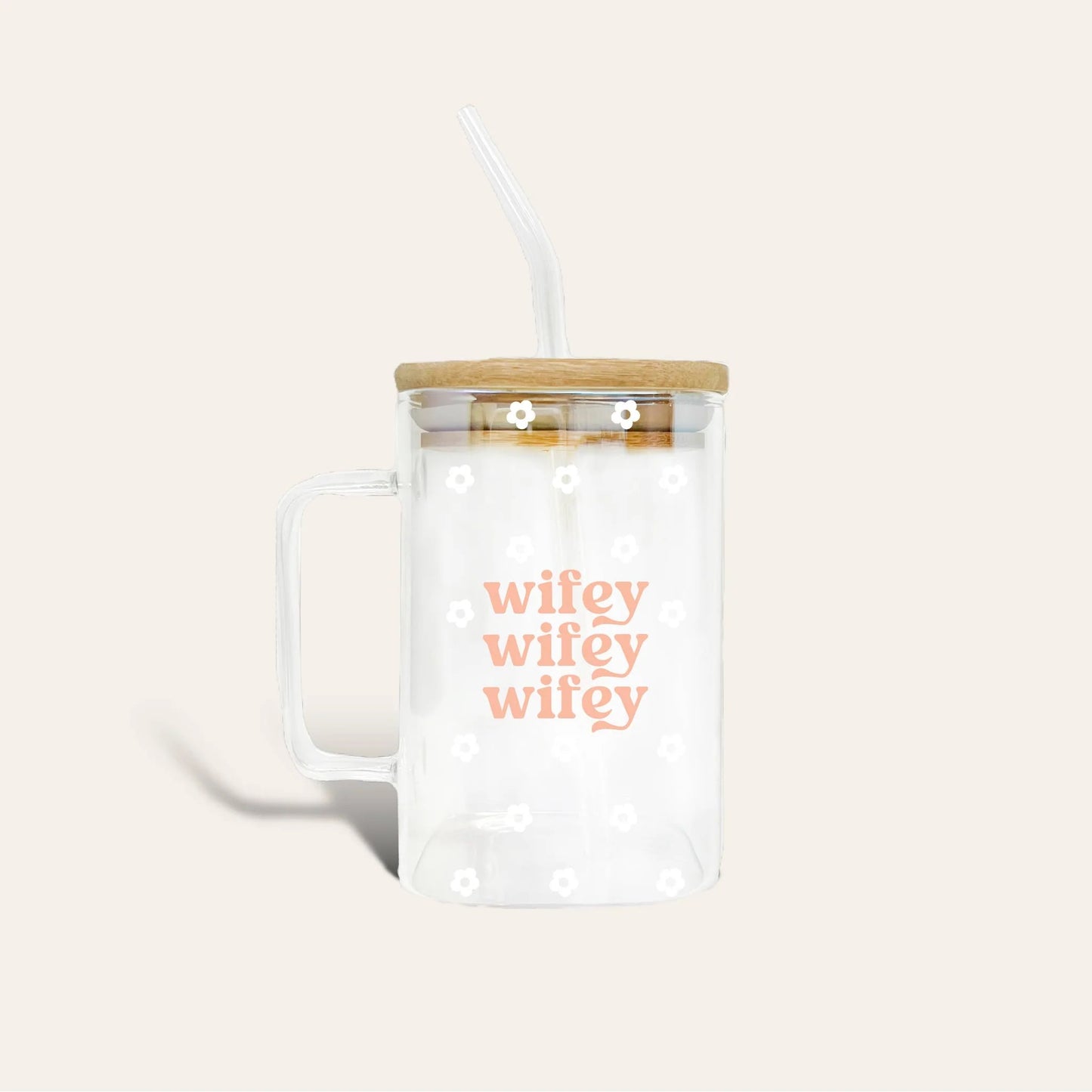 Wifey - Glass Cup With Handle - by Darling Effect