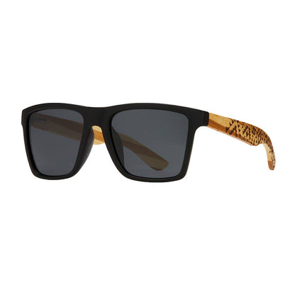 Everest - Matte Onyx/Engraved Bamboo / Smoke Polarized Lens