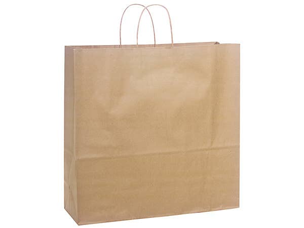 Brown Kraft Paper Shopping Bags: Cub 8x4.75x10" / 250 Pack