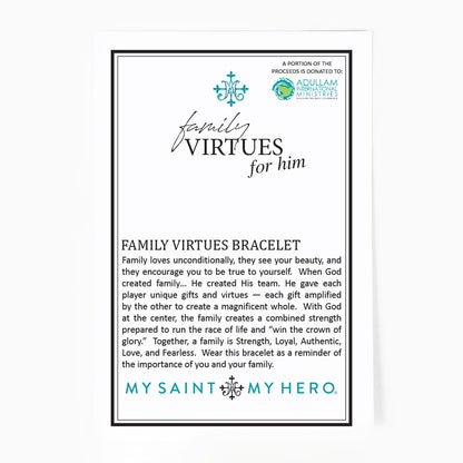 FAMILY VIRTUES BRACELET FOR HIM