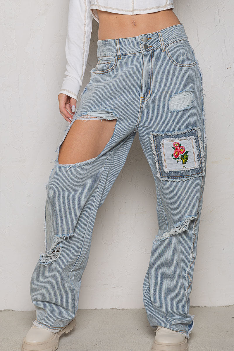 Embroidered Denim